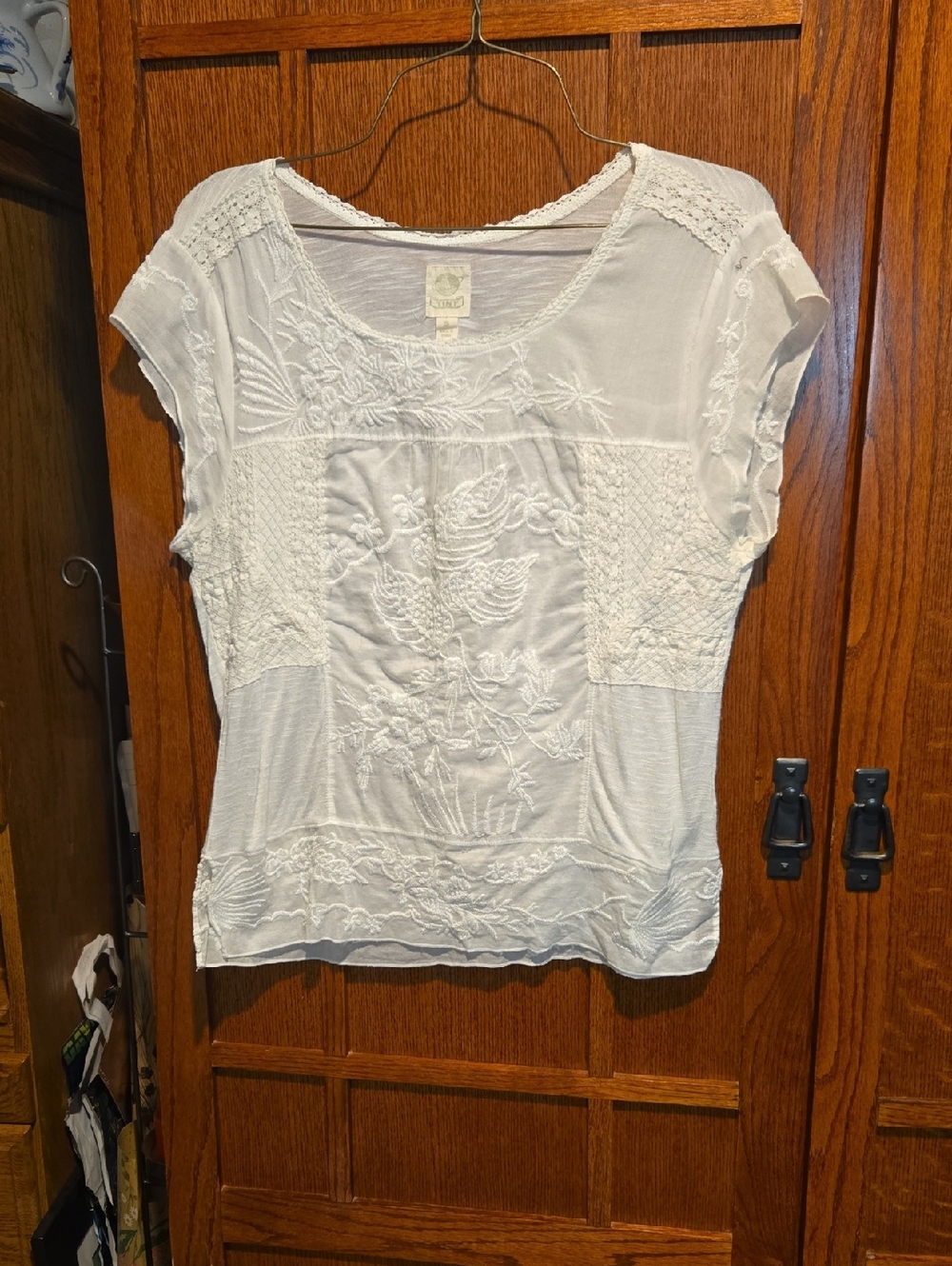 Size Small Tiny White Embroidered Top